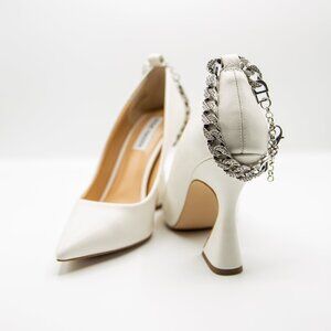 Women's Zippy Bone Leath Pumps